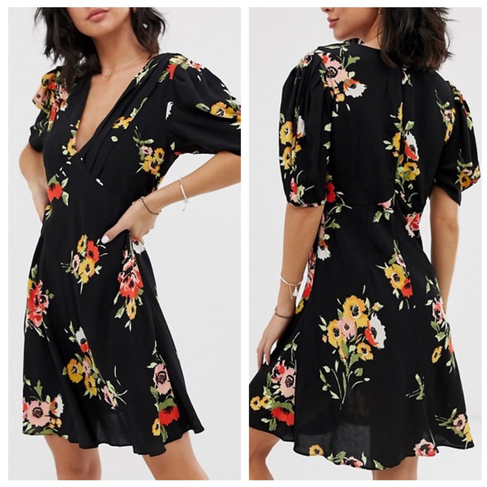 NWT Free People Garden Floral Mini Dress